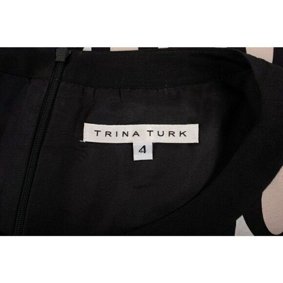 Trina Turk Women Shift Dress Oval Ronson Size 4 100% Silk 3/4 sleeves Colorful - Picture 7 of 7